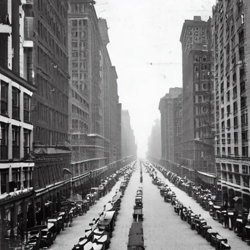 Image similar to photograph of a new york city street in 1 9 3 2