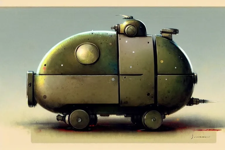 Image similar to ( ( ( ( ( 1 9 5 0 s retro future android robot fat robot mouse wagon. muted colors., ) ) ) ) ) by jean - baptiste monge,!!!!!!!!!!!!!!!!!!!!!!!!!