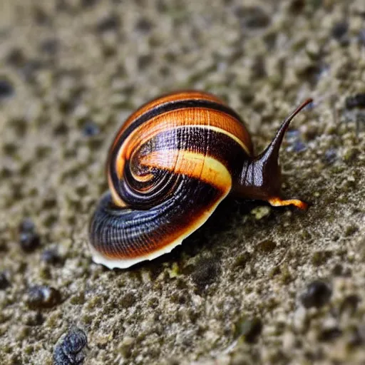 Image similar to a snail with an eyeball for a shell