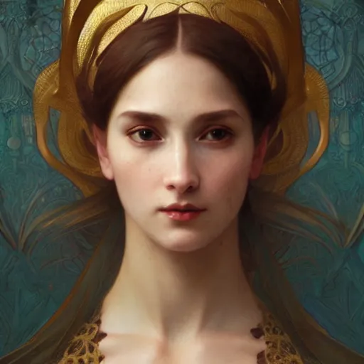 Image similar to portrait of renaissance women, intricate, elegant, highly detailed, digital painting, artstation, concept art, smooth, sharp focus, illustration, art by artgerm and greg rutkowski and alphonse mucha and william - adolphe bouguereau