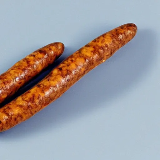 Image similar to a small turquoise sausage - shaped creature with two elongated sticks from its body