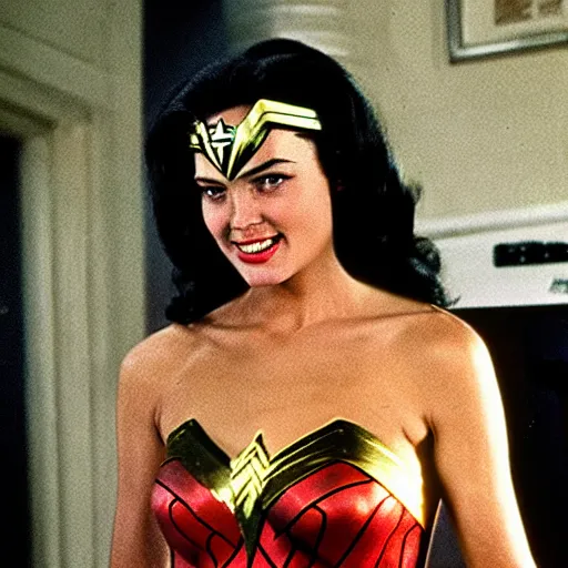 Prompt: old jack nicholson as wonder woman