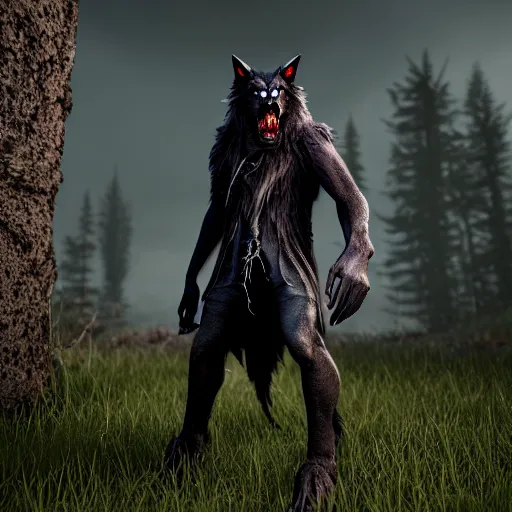 Image similar to werewolf from van helsing unreal engine hyperreallistic render 8k