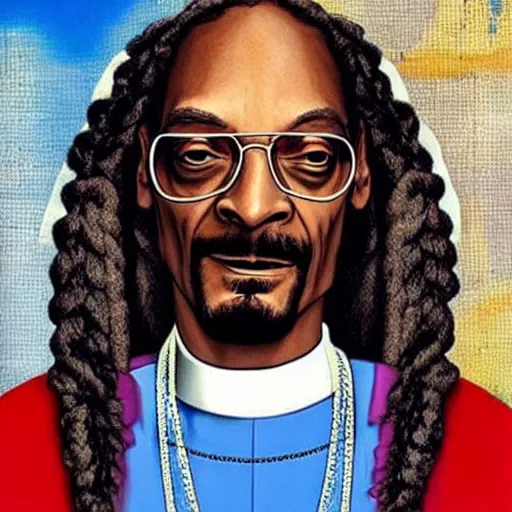 Image similar to Snoop Dogg as the Pope