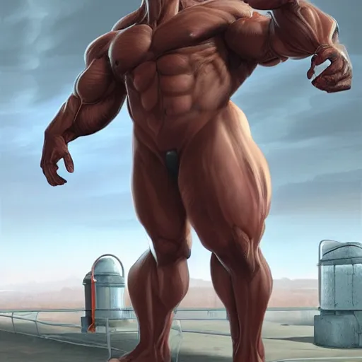 Image similar to a hulking musclebound male anthro horse in a research facility, skintight kevlar outfit with red highlights, exaggerated physique, highly detailed, anthro art, furaffinity, digital painting, artstation, sharp focus, smooth, concept art, illustration, art by artgerm, greg rutkowski, wlop