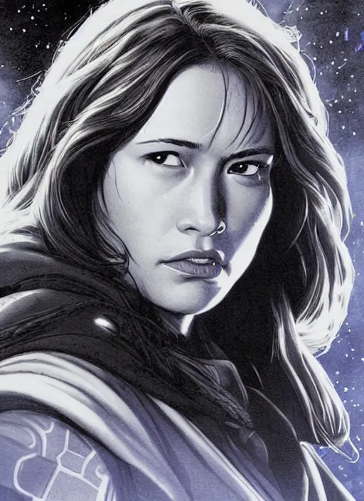 Image similar to jaina solo's face, jedi from star wars legends books, star wars portrait by tsuyoshi nagano art japanese