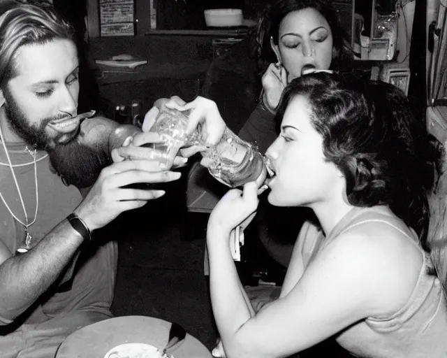 Image similar to lana kane feeding someone his own liver, brooklyn, new york, 19something-ish, cdx