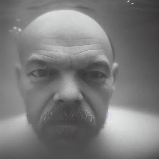 Image similar to Underwater close up portrait of Vladimir Lenin by Trent Parke, clean, detailed, Magnum photos