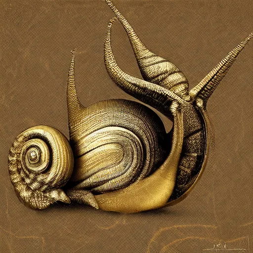 Image similar to A snail with a gold crown, high detail photo, extreme high detail digital art, x-ray