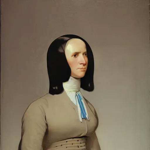 Image similar to a portrait of a female android by george caleb bingham