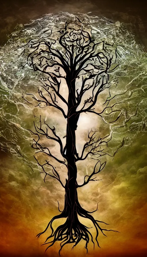 Image similar to tree of life, fantasy, 8k