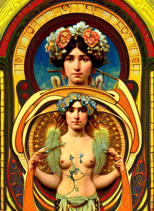 Prompt: wide angle shot inca calender stone carvings intricate elegant highly detailed centered digital painting artstation concept art ernst haeckel and jean auguste dominique ingres and john william godward, alphonse mucha, james jean