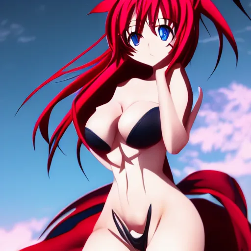 Prompt: Rias Gremory, clothed, anime, HighSchool DxD, trending on artstation, by wlop,4k,8k