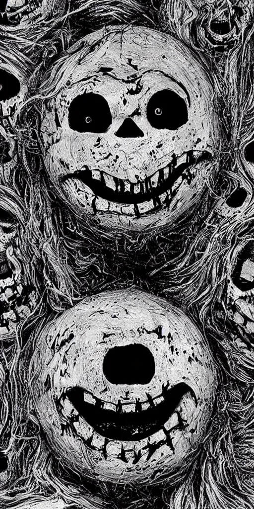 Prompt: intricate_highly_detailed_scary_horror_doom_smiley