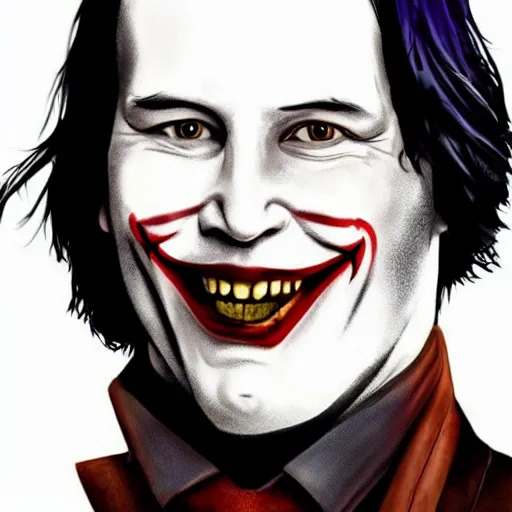 Prompt: keanu reeves as a joker