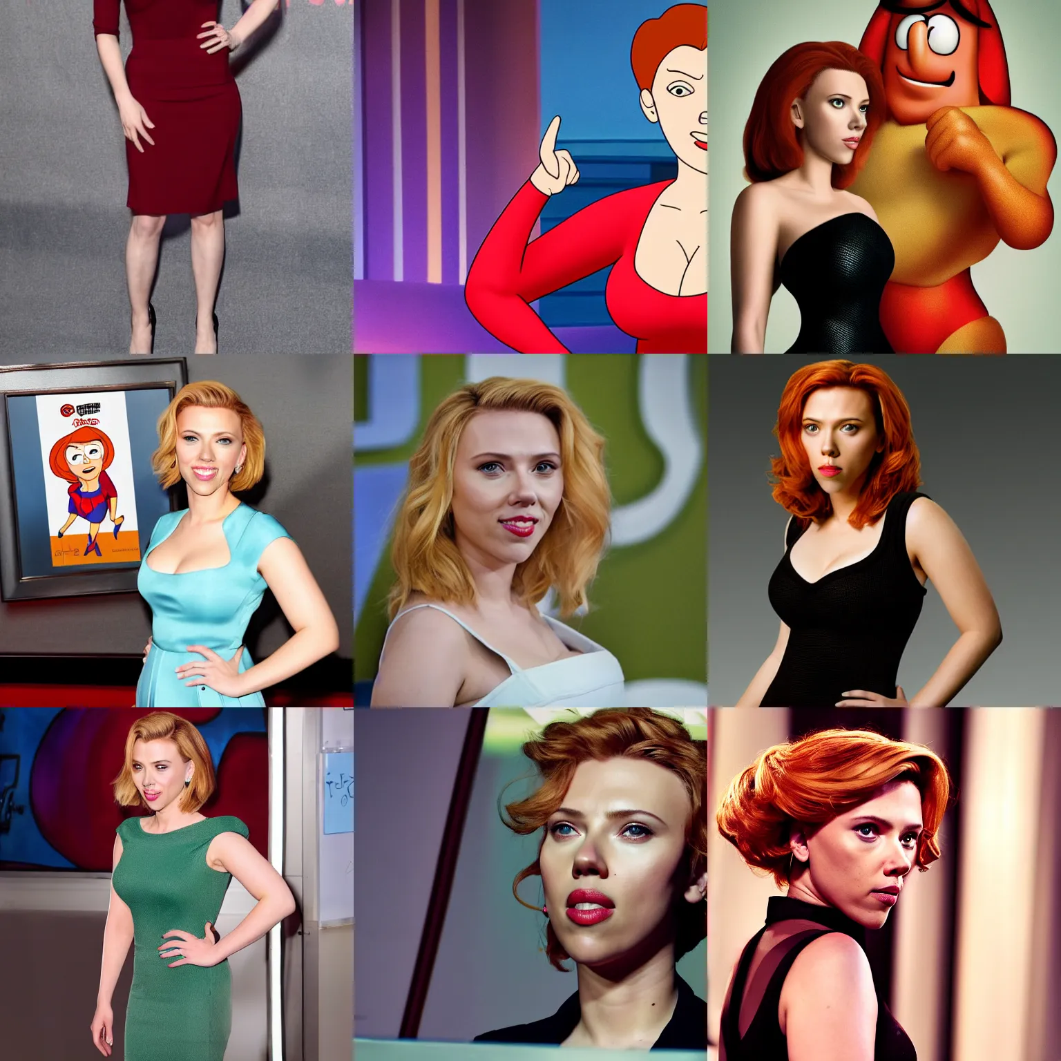 Prompt: scarlett johansson as Lois Griffin, photography