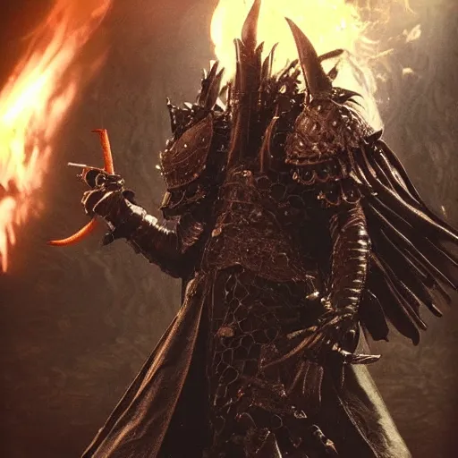 Image similar to Sepiroth as a Dark Souls boss