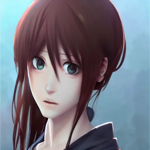 detailed anime portrait art of kurisu makise, art by | Stable Diffusion ...