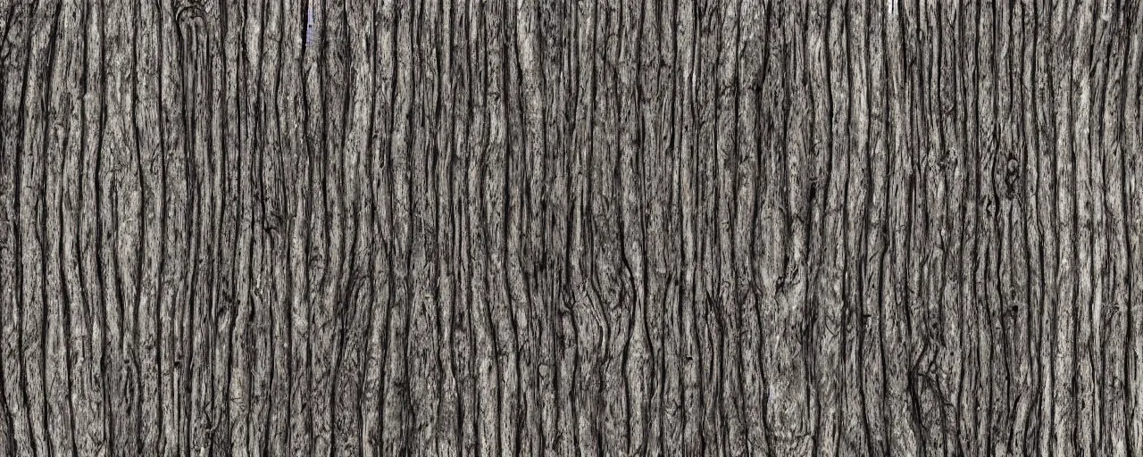 Image similar to 2d aged and worn woodgrain, black and white detailed photorealistic texture