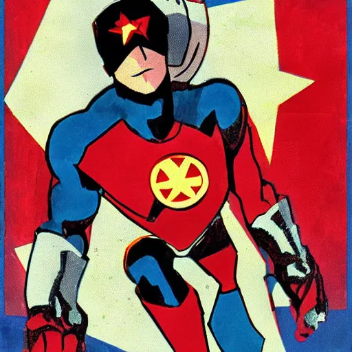 Prompt: soviet superhero by Shinkai, Makoto