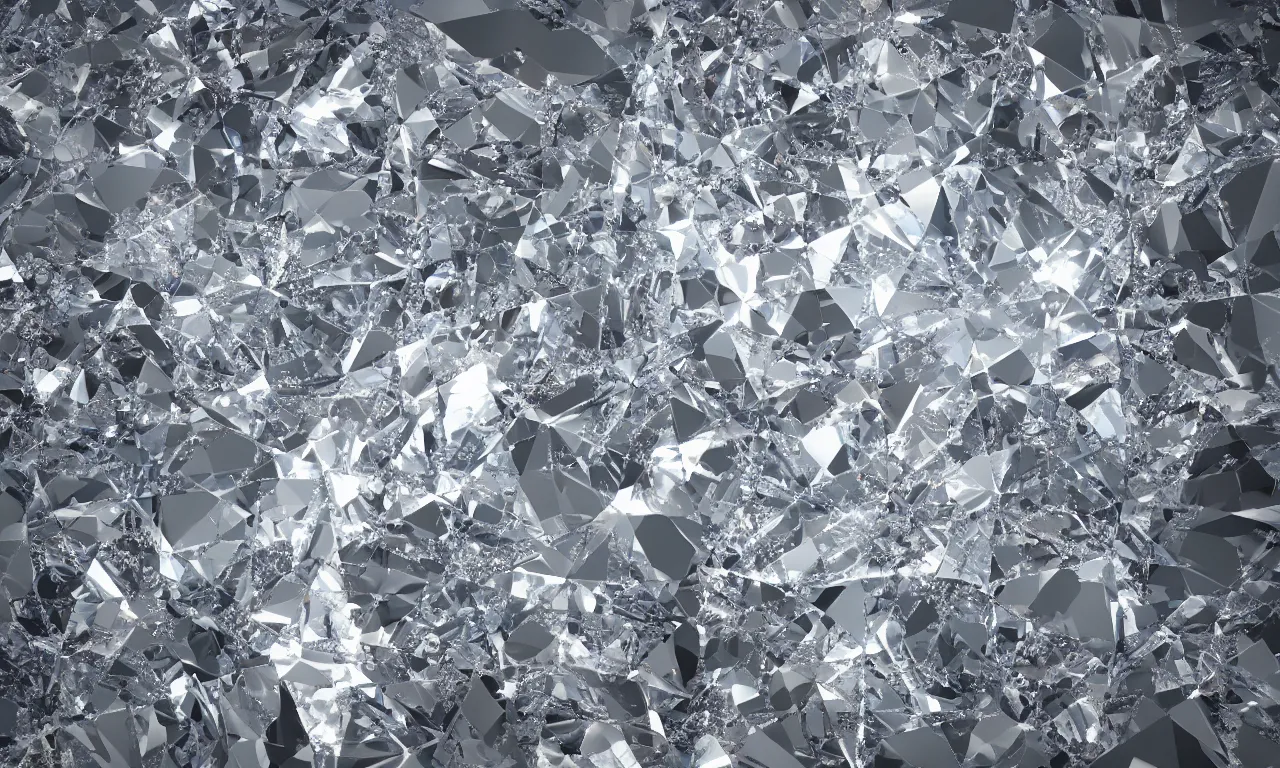 Image similar to crystalline structure of a diamond, octane render, unreal engine, ultradetailed, stylized as a 3 dimensional render