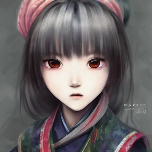 Image similar to dynamic composition, motion, ultra-detailed, amazing details, colorful and grayish palette, HD semirealistic anime CG concept art digital painting, watercolor oil painting of a Japanese schoolgirl, by a Chinese artist at ArtStation, by Huang Guangjian, Fenghua Zhong, Ruan Jia, Xin Jin and Wei Chang. Realistic artwork of a Chinese videogame, gradients, gentle an harmonic grayish colors.