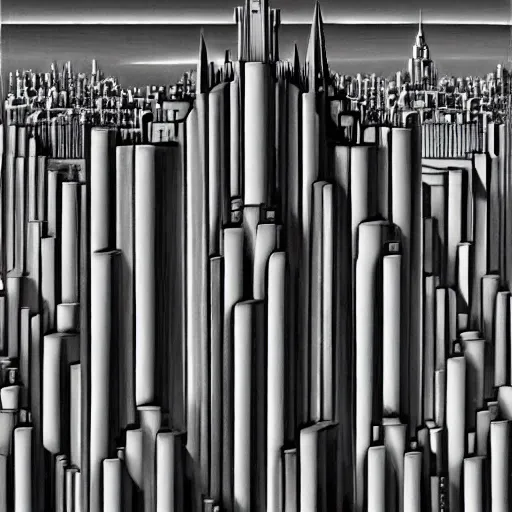 Image similar to new York in the style of surreal brutalist gothic architecture