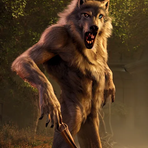 Image similar to werewolf from van helsing unreal engine hyperreallistic render 8k character concept art masterpiece