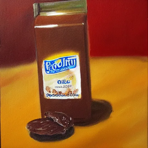 Image similar to chocolate milk, oil painting