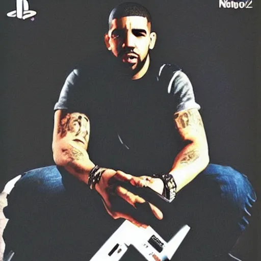 Prompt: drake, playstation 2, gameplay, rapper,