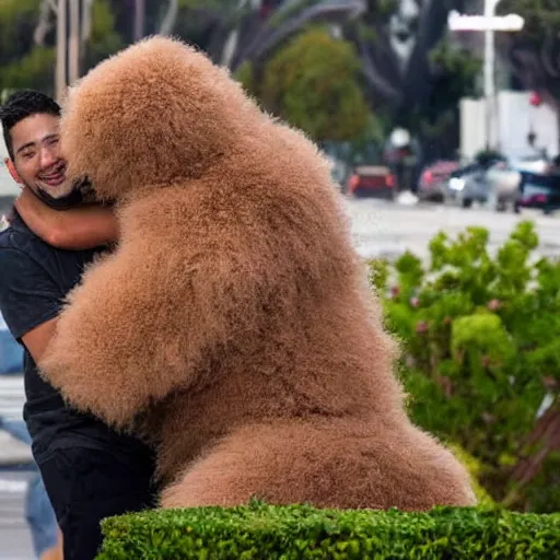 Prompt: LOS ANGELES, CA, USA-SEP 20, 2017: Just one of the most adorable huge fluffy huggable creatures that emerged from the opening of the Hellmouth