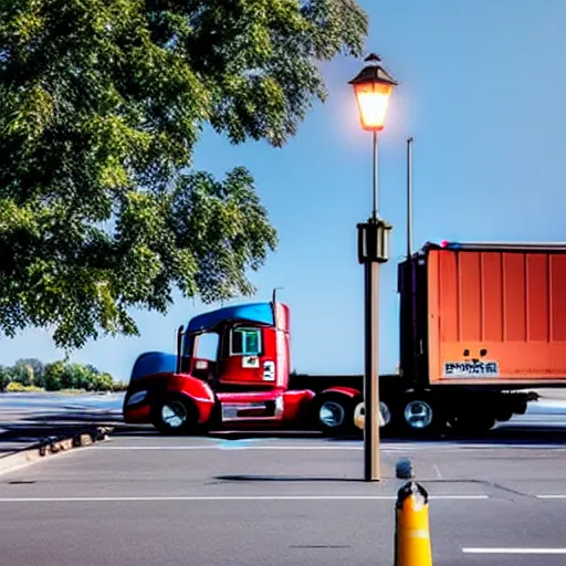 Image similar to truck dangling from atop a street light pole