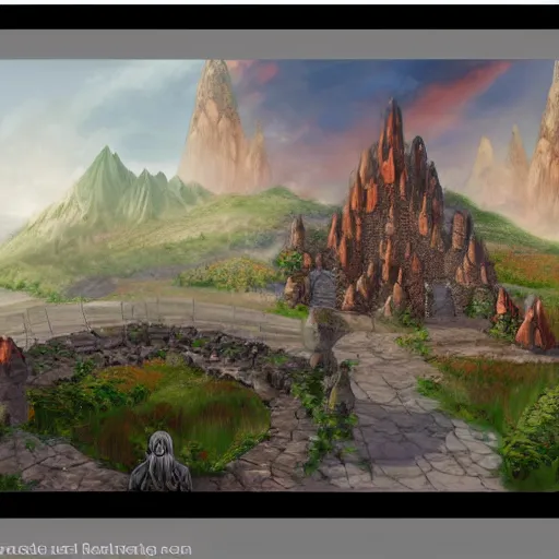 Prompt: beautiful digital painting of front gate of dwarf city of Erebor