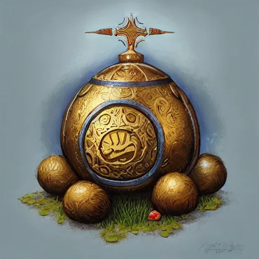 Image similar to holy hand grenade by justin gerard, deviantart