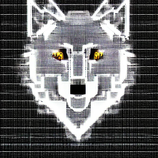 Image similar to cyber wolf portrait, Circuit Board lines