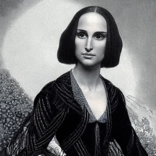 Image similar to portrait of natalie portman by ernst haeckel