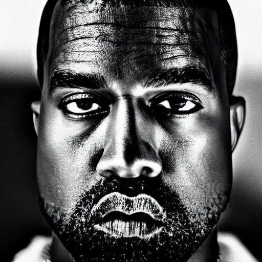 Prompt: Kanye West as pharaoh, portrait, 40mm lens, shallow depth of field, close up, split lighting, cinematic