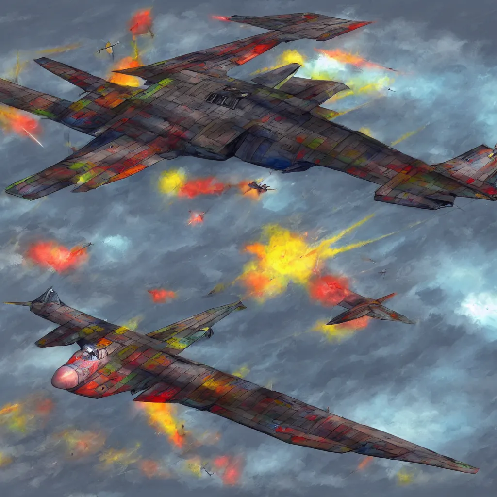 Image similar to combat airplane from the side concept art colorful by gurmukh basin