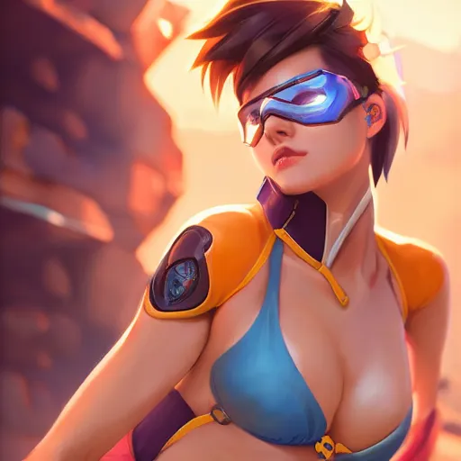 CyberClays — Tracer - Overwatch fan art by Hicham Habchi