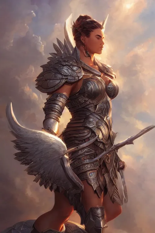 Image similar to amazon valkyrie athena, d & d, fantasy, portrait, highly detailed, headshot, digital painting, trending on artstation, concept art, sharp focus, illustration, art by artgerm and greg rutkowski and magali villeneuve