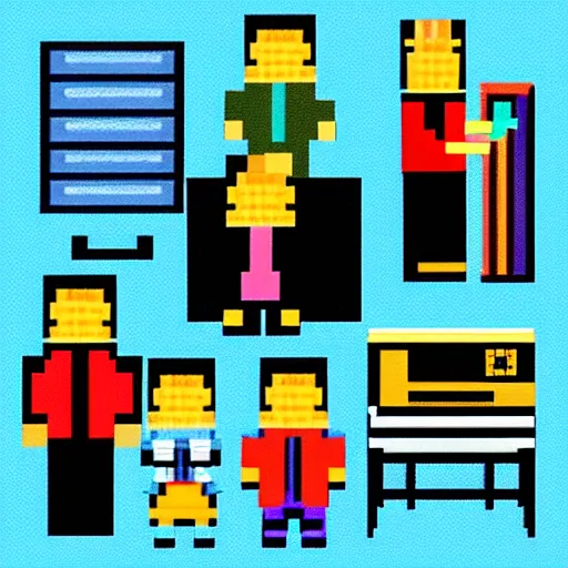 Prompt: 8 bit atari game about the office tv series