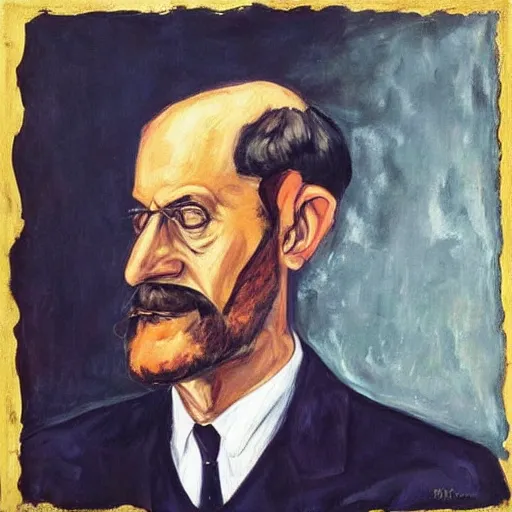 Prompt: “ painting of sigmund freud, in style of tom of finland, by lucian freud ”