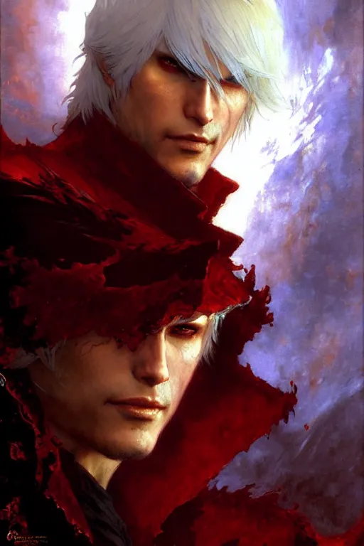 dante (devil may cry and 1 more) drawn by xiaopa25