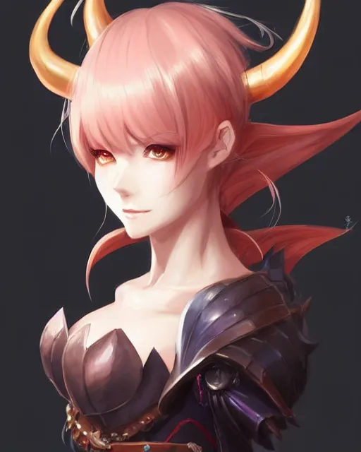 Prompt: character concept art of an anime dragon lady | | cute - fine - face, pretty face, realistic shaded perfect face, fine details by stanley artgerm lau, wlop, rossdraws, james jean, andrei riabovitchev, marc simonetti, and sakimichan, tranding on artstation