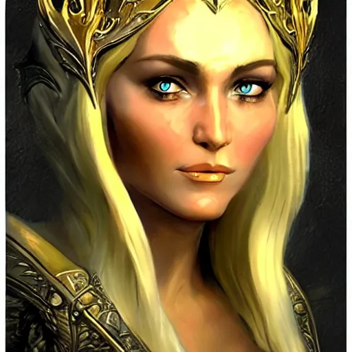 Prompt: elven queen character bust portrait by frank frazetta, fantasy, dungeons & dragons, sharp focus, beautiful, artstation contest winner, detailed