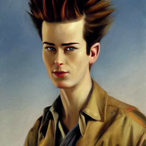 Prompt: jimmy neutron painted by john collier