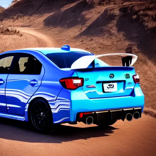 Image similar to a 2 0 1 9 wrx in the style of borderlands