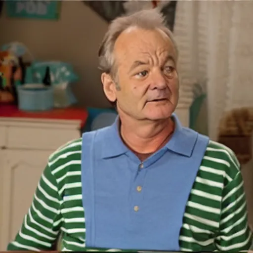 Image similar to a still of bill murray as steve from blues clues