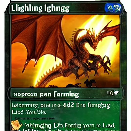 Prompt: lighning dragon is lightning a farm