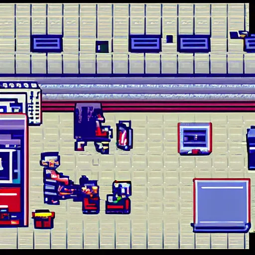 Prompt: mess room, PC engine 98, pixel art, retro wave